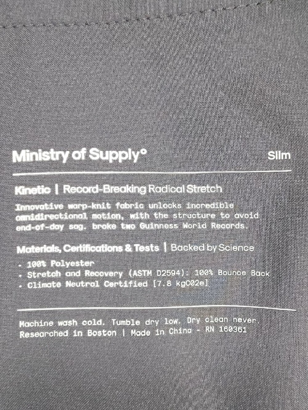Ministry of Supply Gray Slim Pants - Picture 5 of 6